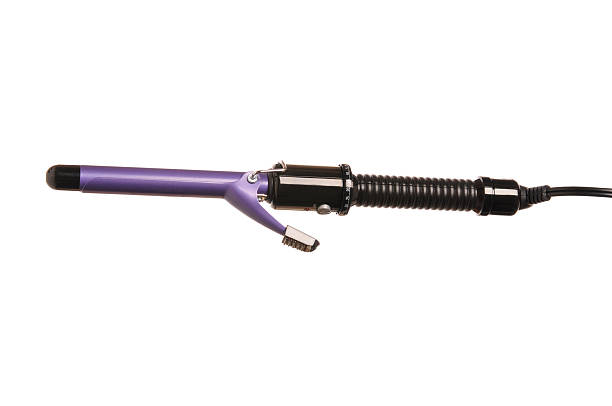 curling iron purple curling iron isolated on white curling tongs photos stock pictures, royalty-free photos & images