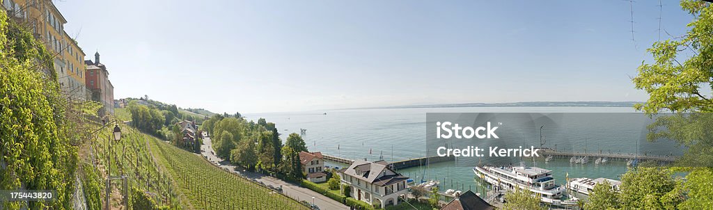 panorama von Meersburg harbor-Deutschland - Lizenzfrei Anhöhe Stock-Foto