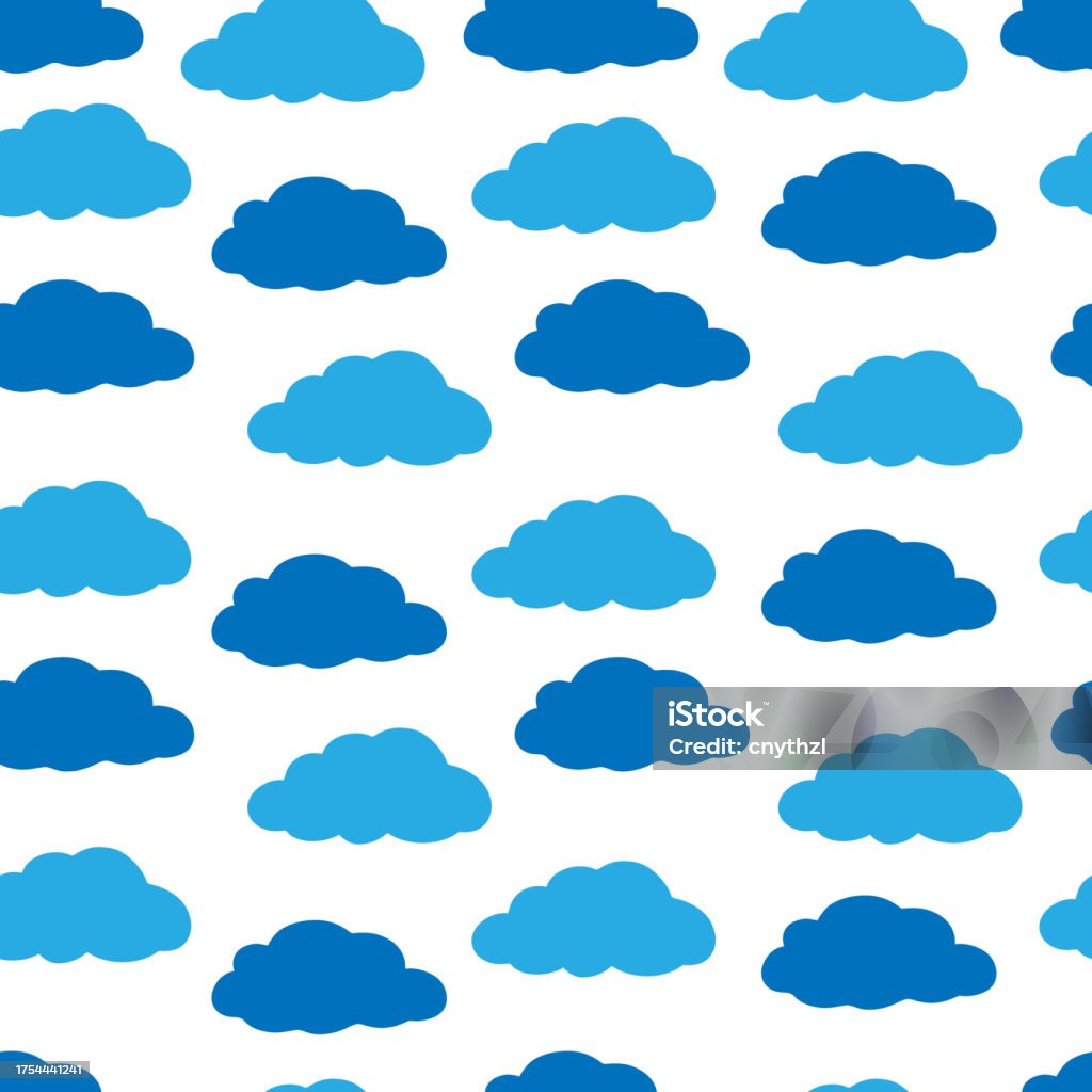 Clouds Vector Seamless Pattern Modern Stylish Abstract Texture Stock ...