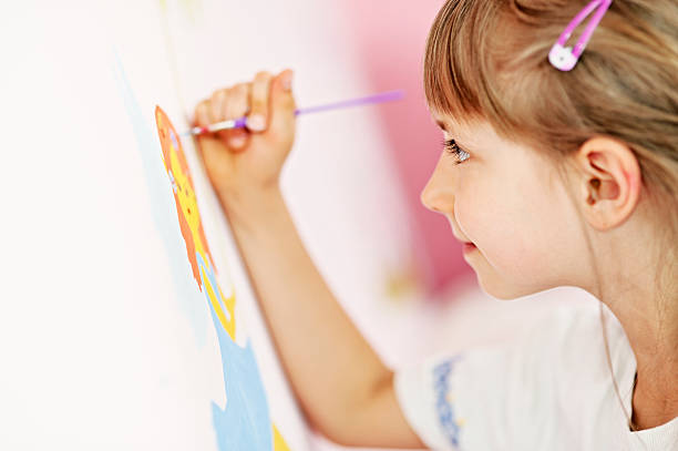 istock Painting fairy on a wall 175444222