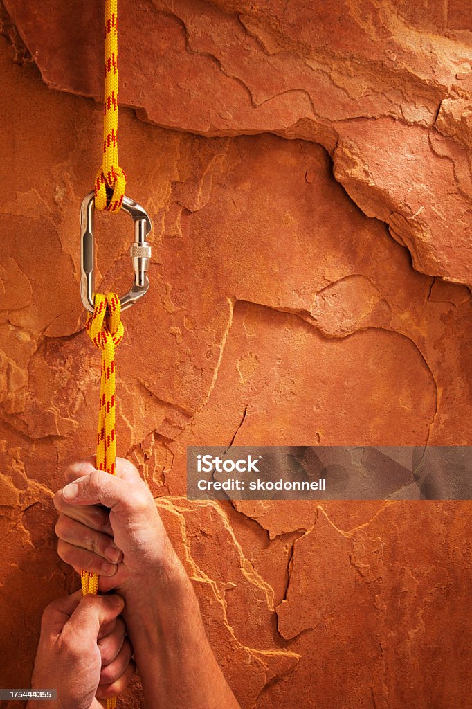 Escalada até a Red Rock - Royalty-free Corda Foto de stock