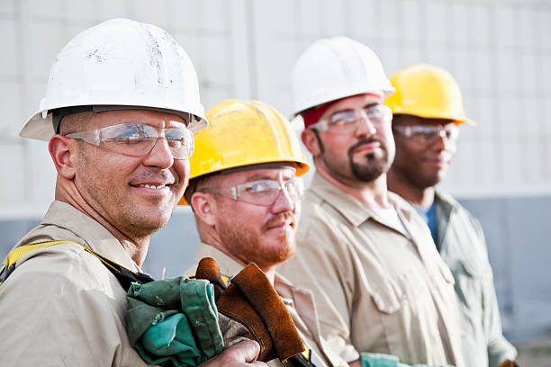 equipe de trabalhadores de construção - sc0555 imagens e fotografias de stock