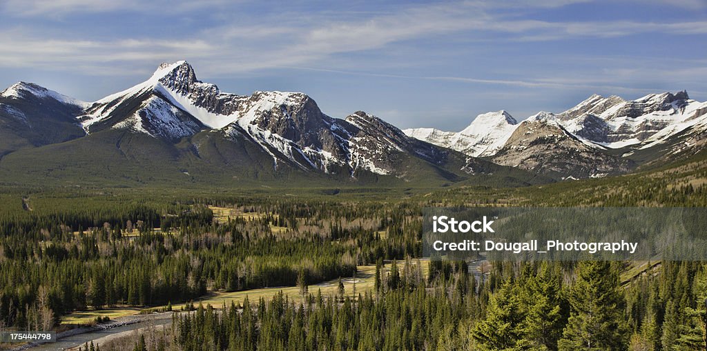 Imagem panorâmica de Kananaskis em Alberta, Canadá - Foto de stock de Alberta royalty-free