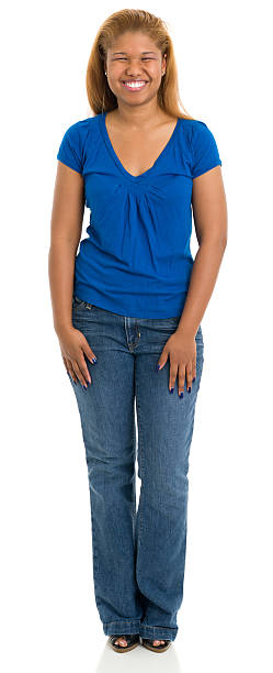 istock Happy Smiling Young Woman Standing 175444842