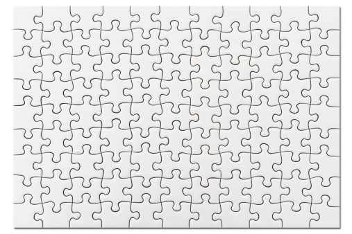 Blank Jigsaw Puzzle. 99 Pieces.
