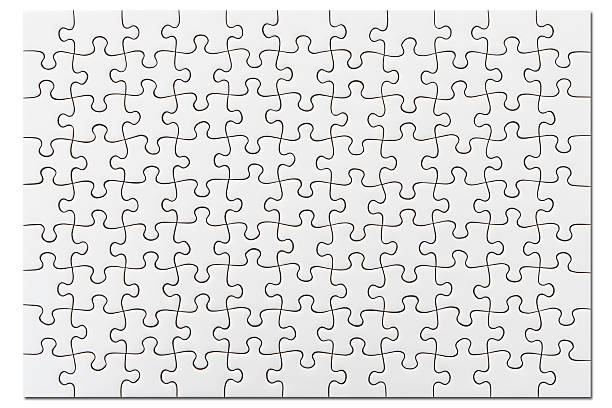 Jigsaw Puzzle Blank Jigsaw Puzzle. 99 Pieces. jigsaw piece photos stock pictures, royalty-free photos & images