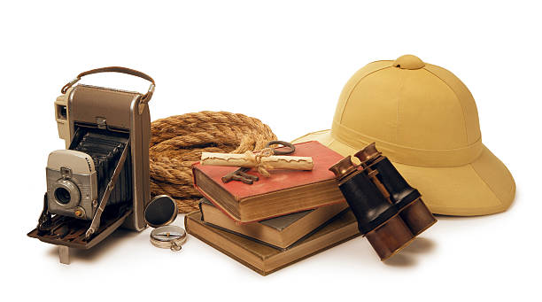 istock Antique Safari and Adventure Gear on White 175445323