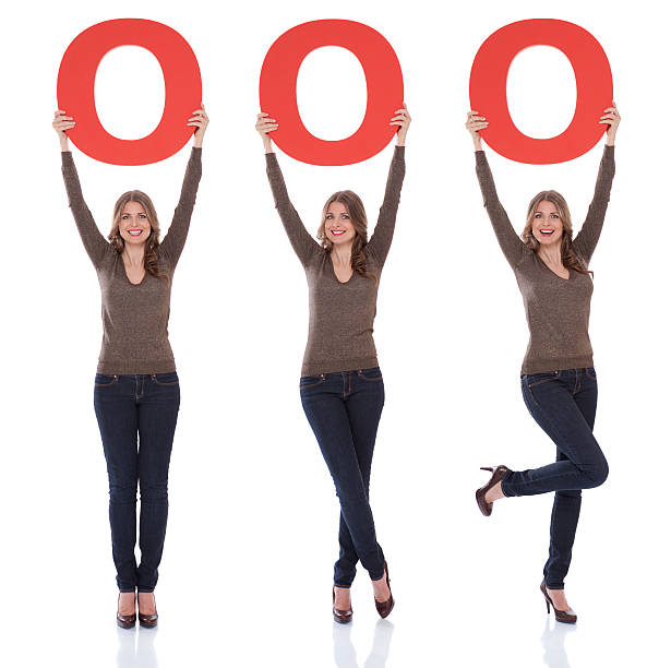istock Woman holding number 0. 175445598