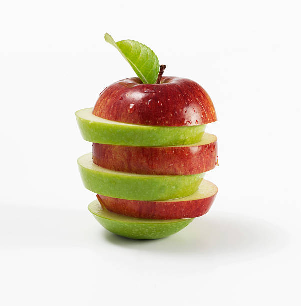 アップルのミックス - apple granny smith apple red delicious apple fruit ストックフォトと画像