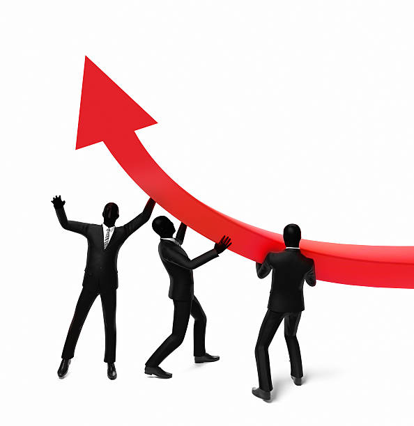 istock Businessmen raise arrow 175445889