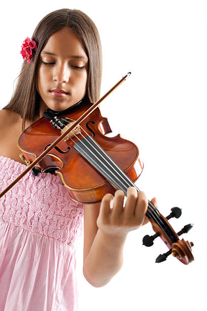 istock Beautiful girl playing violin 175445966