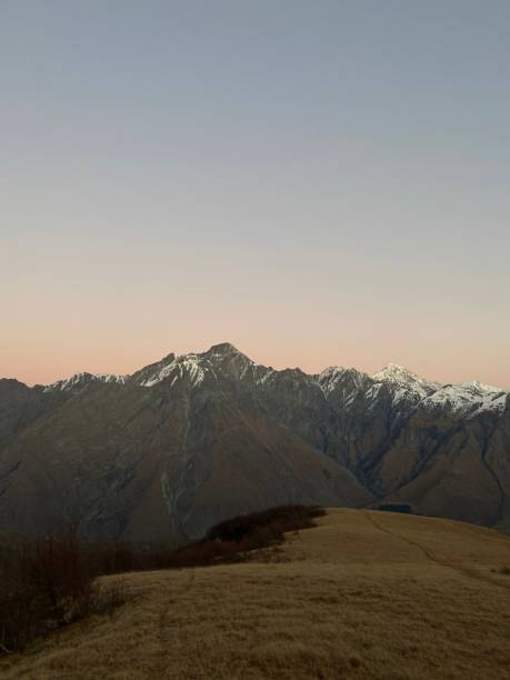 istock Kazbek mountains in sunset colors, Kazbegi, Stepantsminda, Georgia 1754461452