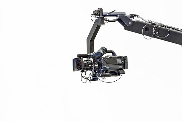 Image of a jib camera with white background stock photo
