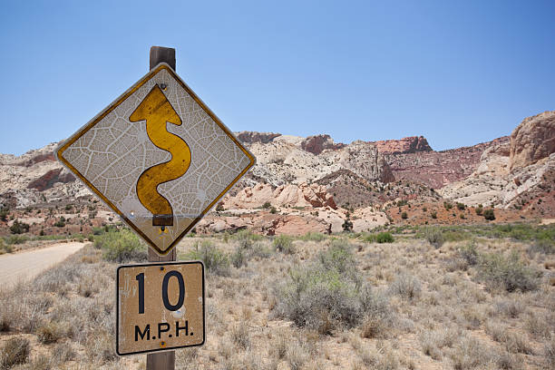 istock desert landscape road sign 175446520