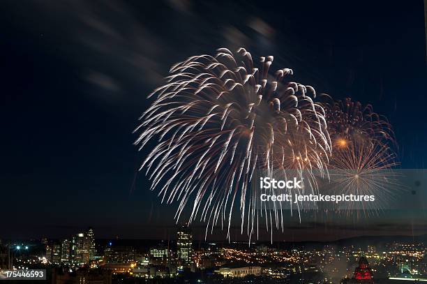 Canada Day Fireworks Stock Photo - Download Image Now - Bright, Canada, Canada Day