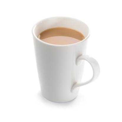 Cup of tea isolated on a white background.