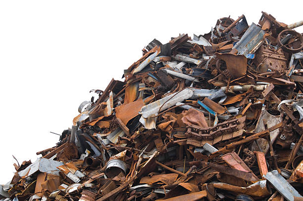 istock A large scrap metal pile on a white background 175446892