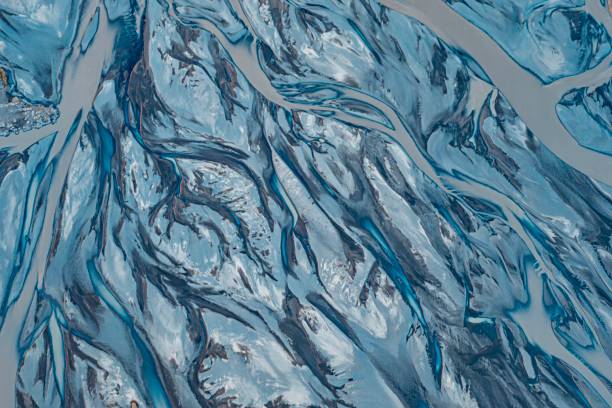 istock Drone shot of Glacier River in Iceland 1754475056