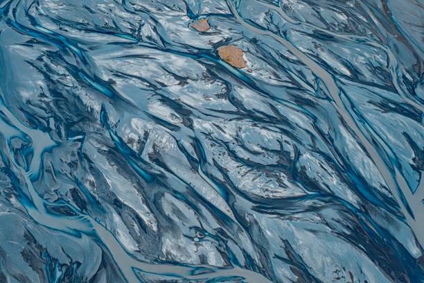 istock Drone shot of Glacier River in Iceland 1754476200