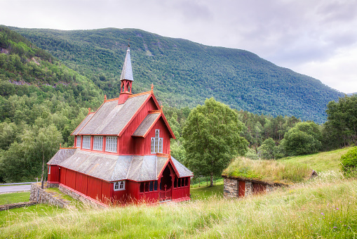 Borgund New Church in Laerdal, Norway