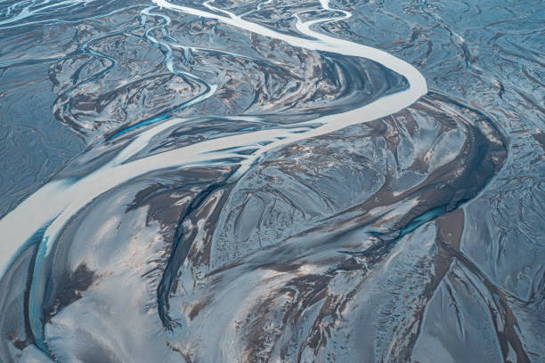 istock Drone shot of Glacier River in Iceland 1754477915