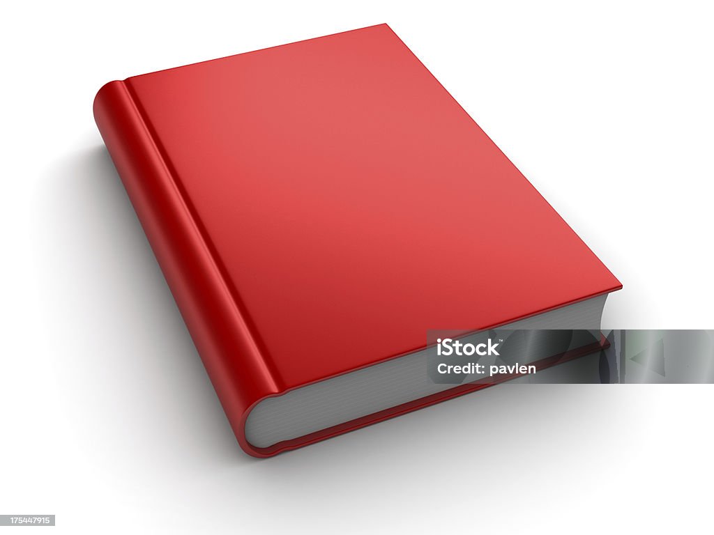 3D red book isolated on white background 3d render of book. Isolated on white. Book Stock Photo