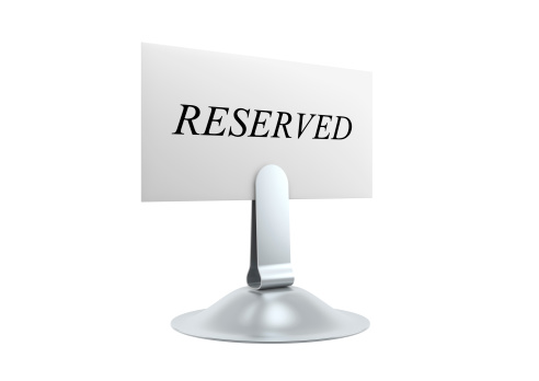 Reserved card and holder used in a formal table setting.More 3D concept