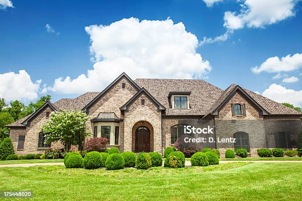 Beautiful Mansion With A Green Yard Stock Photo - Download Image Now - House, Large, Luxury