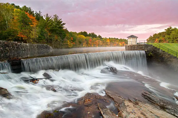 "Barden Reservoir is created by Barden Reservoir Dam on the Ponaganset River in Providence County, Rhode Island and is used for drinking water purposes. Construction of Barden Reservoir Dam was completed in 1883. At normal levels it has a surface area of 240 acres. It is property of City of Providence."