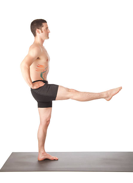 istock Yoga - Standing Leg Raises 175449127