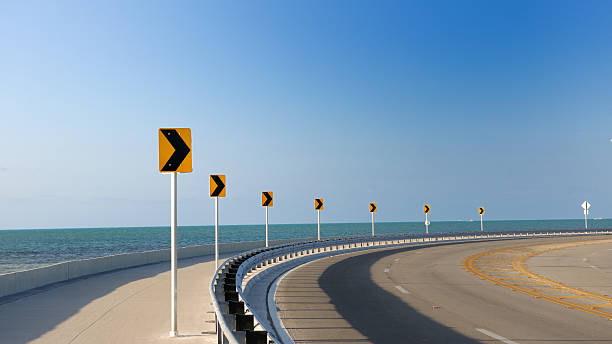 roosevelt boulevard, 키 웨스트 플로리다 usa - crash barrier 뉴스 사진 이미지