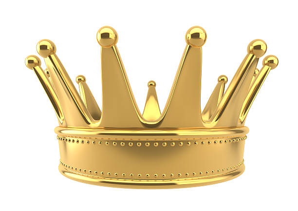 couronne dorée - crown king queen gold photos et images de collection