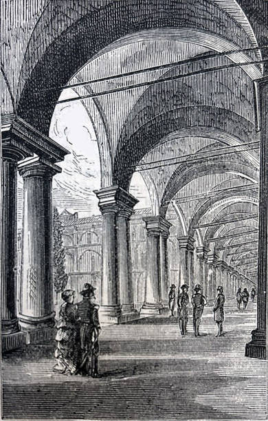 istock Antique illustration - military academy at Turin Italy 1754503064