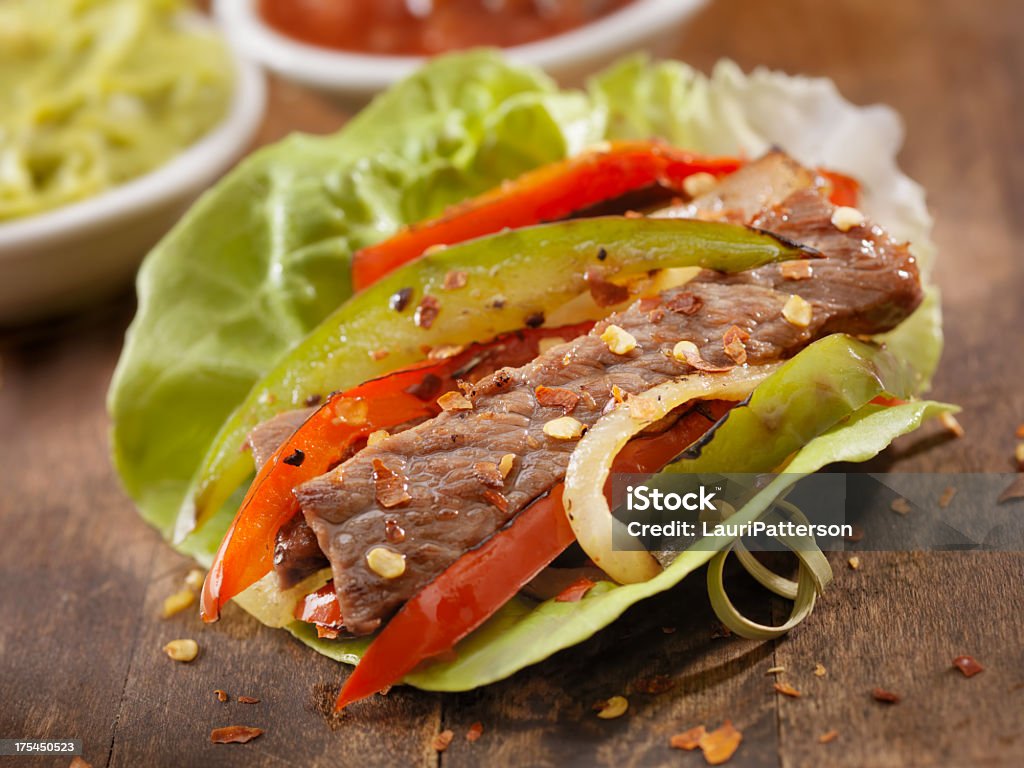 Beef Fajita Salat Packung - Lizenzfrei Salat - Blattgemüse Stock-Foto