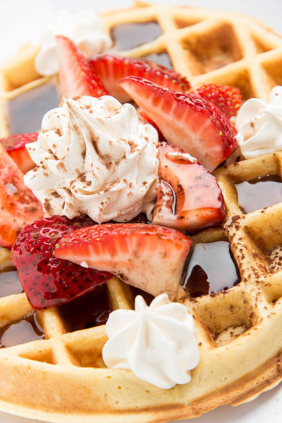 istock Belgian Waffle with Strawberries 175450571