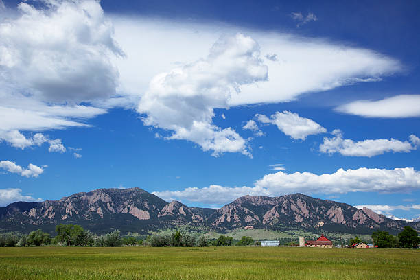 istock Big Sky and Clouds over Boulder Colorado Farm 175450729