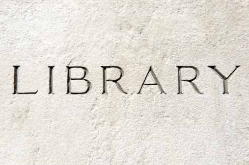 Library etched in stone