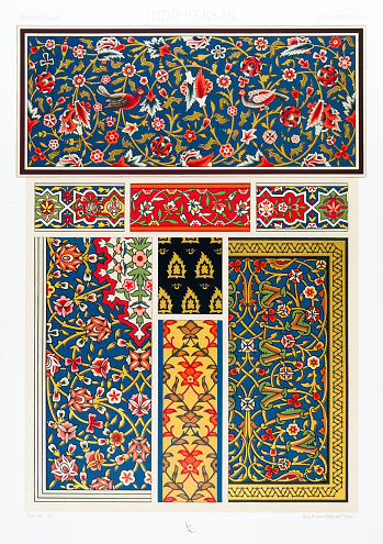 Manuscript Patterns Antique Indopersian Pattern Manuscripts Decoration By Racinet ...