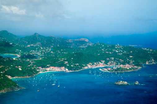 Aerial view of St Barth's