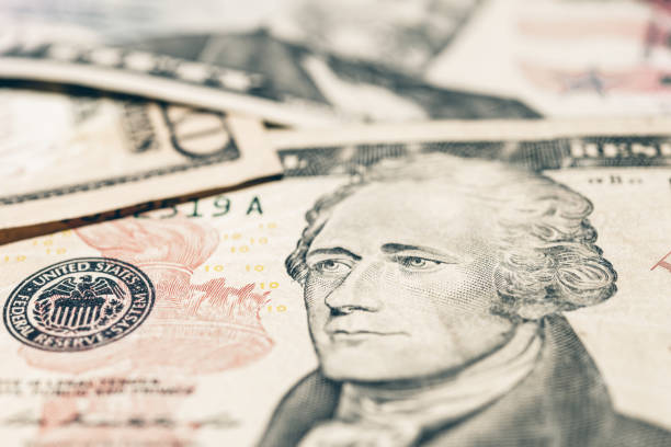 istock Multiple US dollars. Background of dollars. 1754510458