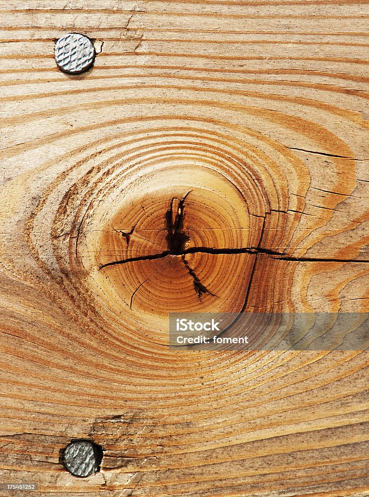 Wooden texture Wooden board texture with two nails inside Backgrounds Stock Photo