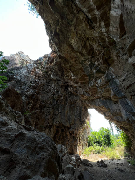 istock Natural cave, view from inside to outside. natural formations landscape 1754513468