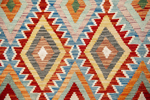 Pattern of bright traditional carpet texture