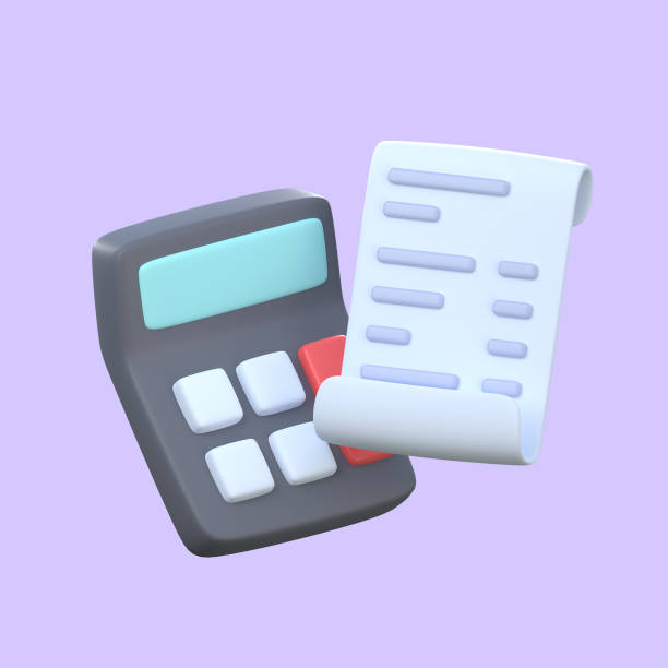 istock Calculator that calculates monthly bills cost control concept. 3D Illustration with clipping path. 1754520060