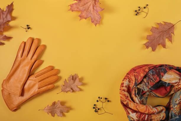 istock Flat lay with collection of autumn women's accessories 1754522363