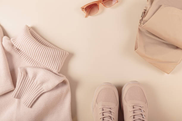 istock Flat lay with collection of autumn women's accessories 1754522369