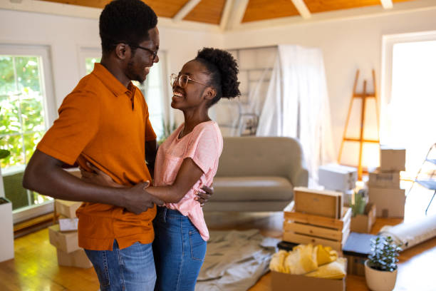 istock Happy couple starting a new life 1754524704