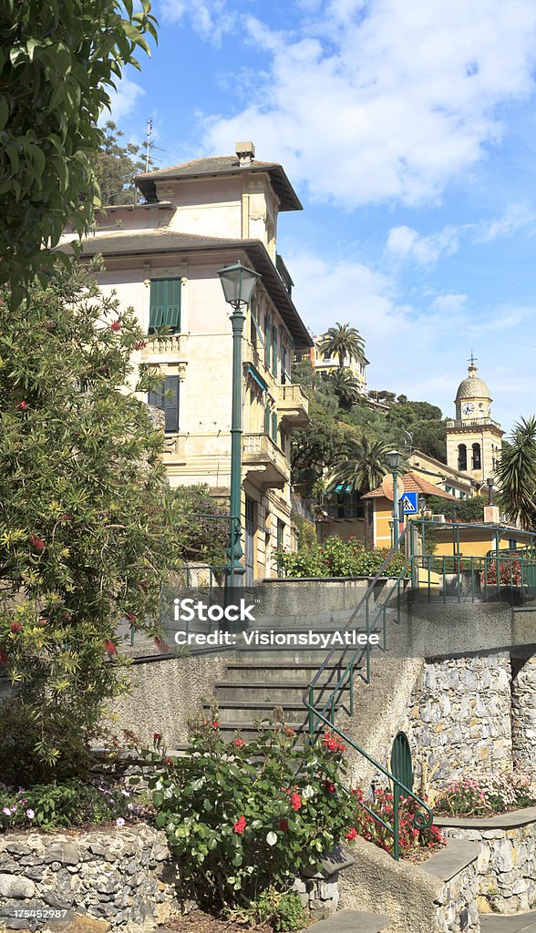 Back calles de Portofino - Foto de stock de Aguja - Chapitel libre de derechos