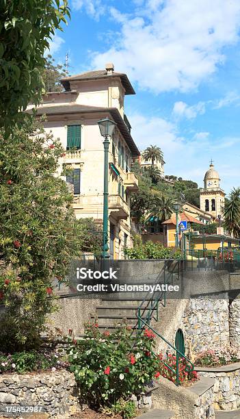 Back Calles De Portofino Foto de stock y más banco de imágenes de Aguja - Chapitel - Aguja - Chapitel, Azul, Baranda