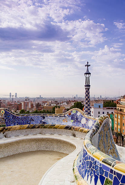 Guell Park in Barcelona stock photo